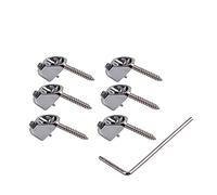 Alnicov - Juego de tuercas para guitarra eléctrica sin cabeza con 1 llave y 6 tornillos