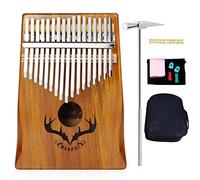 Alnicov Kalimba - Piano de pulgar de 17 teclas, portátil de madera de acacia Mbira, regalo para niños, adultos, principiantes, profesionales (cuerno de reno)