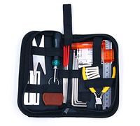 Alnicov Kit de herramientas de reparación de guitarra, juego de 26 piezas de configuración de guitarra con alicates de alambre,llaves hexagonales,archivos,pasadores de puente para guitarra