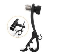 Alnicov Kit de montaje móvil de metal negro para micrófono de tambor a prueba de golpes con ranura dura, clip universal ajustable