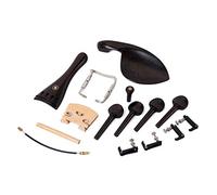 Alnicov Kit de violín 4/4 de tamaño completo, accesorios de violín, clavija de afinador fino, soporte de barbilla, pasador de extremo para piezas de repuesto de violín 4/4, 15 piezas