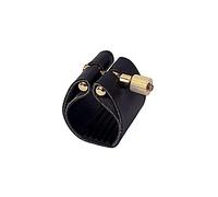 Alnicov Ligadura Sujetador Cuero Artificial Compacto Durable Para Saxofón Alto Boquilla De Goma