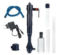 Alnicov Limpiador eléctrico de arena y grava para acuarios, cambiador de agua automático, tubo extensible, filtro de sifón y bomba de succión.