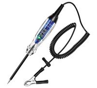 Alnicov Luz de prueba automotriz 3-60V DC Probador de circuito LED digital Probador de luz resistente con voltímetro, probador de voltaje bidireccional automático Pluma de prueba eléctrica
