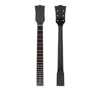 Alnicov Mástil de guitarra eléctrica DIY para Gibson LP, repuesto de 22 trastes, mástil de arce, diapasón de palisandro con incrustaciones blancas y negras
