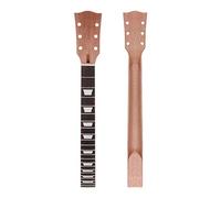 Alnicov Mástil de guitarra eléctrica para Gibson LP, pieza de reemplazo para guitarras de 22 trastes,madera de caoba,diapasón de madera de palisandro blanco trapezoidal