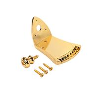 Alnicov Metal Triangle Mandolin Tailpiece Piezas de repuesto con tornillos Correa de guitarra Lock para 8 String Arched Top Mandolin (Dorado)