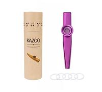 Alnicov Mirlitón de aleación de aluminio con 5 membranas y una bonita caja para instrumentos musicales, para acompañar la guitarra o el ukelele (púrpura)