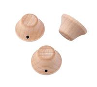 Alnicov Pack de 3 perillas de madera estilo Lp/Strat, perillas para guitarra, bajo, sombrero, perillas de madera con indicador de puntos, madera de arce