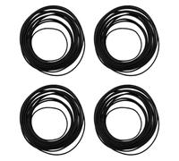 Alnicov Paquete de 4 anillos de sellado de cubierta trasera de reloj juntas de anillo impermeables junta tórica de goma elástica accesorios de reparación de relojes negros