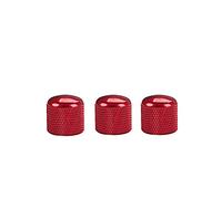 Alnicov Perillas de control de guitarra Perillas de domo de metal de volumen de tono para piezas de repuesto de bajo de guitarra eléctrica 3 piezas rojo