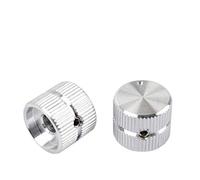 Alnicov Perillas de control de tapa plana de metal para guitarra de 2 piezas,perillas de control de volumen de tono, estilo de cúpula de eje de 6 mm de diámetro para guitarras eléctricas