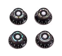 Alnicov - Perillas de control de volumen para guitarra eléctrica (4 unidades), color negro