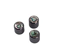 Alnicov Perillas de guitarra Macetas de eje de 6 mm - Perillas de control de cúpula de latón con abulón perlado para bajo eléctrico Tele 3 piezas (Negro)