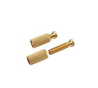 Alnicov Pernos de anclaje de trémolo para guitarra, 2 piezas, 8 mm, ajustable para guitarra eléctrica, pernos de puente de trémolo y anclajes (dorado)