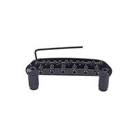 Alnicov Piezas de guitarra Puente de sillín para guitarra eléctrica Mustang compatible con accesorios de instrumentos Jazzmaster, negro