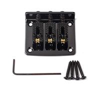 Alnicov Piezas de la guitarra de la caja del cigarro: 3-string negro Hard-tail ajustable puente - negro