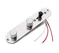 Alnicov Placa de control totalmente cargada precableada de 3 vías con arnés de cableado para guitarra eléctrica Fender Tele Telecaster, cromada