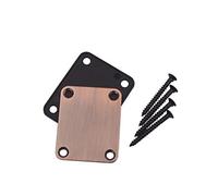 Alnicov Placa de cuello de guitarra eléctrica con 4 tornillos para guitarra eléctrica Strat Tele Style Bass Bronze
