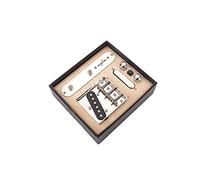 Alnicov Placa de puente con rosca precableada cargada, placa de control de interruptor de 3 vías con botones de volumen de tono,juego de recogida de cuello para guitarra eléctrica Telecaster TL