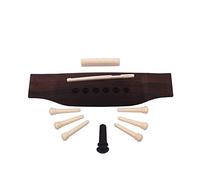 Alnicov Puente de guitarra de palisandro con piezas Sillín Tuerca puente Pin Tailpiece
