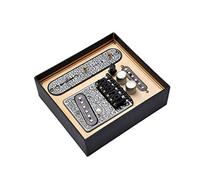 Alnicov Puente de placa de control precableado negro de 3 vías para guitarra eléctrica Telecaster - Blanco