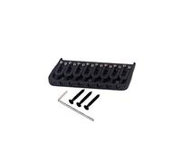 Alnicov Puente de sillín de 8 cuerdas para guitarra eléctrica / cuerdas a través de piezas y accesorios para guitarra fija con cola del cuerpo