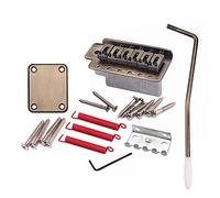 Alnicov Puente de trémolo para guitarra eléctrica con placa de cuello para reemplazo de guitarra Strat ST