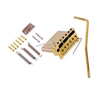 Alnicov Sillines de puente de latón con sistema de trémolo para guitarra eléctrica ST de 6 cuerdas Dorado