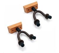 Alnicov Soporte de pared para guitarra, madera dura, 2 unidades, para guitarra, guitarra acústica y ukelele