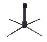 Alnicov Soporte portátil de Metal Plegable para Flauta, Soporte para Clarinete, Negro, Compacto y Ligero, con Base Desmontable y Almohadilla de Fieltro para Proteger el Instrumento.
