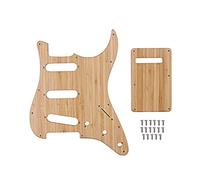 Alnicov SSS 11 agujero Strat Golpeador placa trasera con tornillos para Stratocaster Strat Guitar(Material de la banca)
