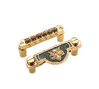 Alnicov Tune-O-Matic - Puente para guitarra eléctrica y sillín de ruedas, cabeza de tigre dorada