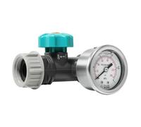 Alnicov Válvula reguladora de presión de Agua Ajustable G3/4 Pulgadas con manómetro Controlador de riego de jardín de Invernadero Válvula de presión de Agua
