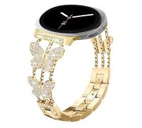Alociaga Correa brillante compatible con Samsung Galaxy Watch 8 de 40 mm, 44 mm, 8 Classic de 46 mm, correa de metal con diamantes de imitación para Galaxy Watch 8/8 Classic