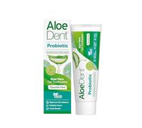 Aloe Dent - Pasta de dientes de gel de aloe vera probiótica, sin flúor, equilibra el microbioma, apoya encías saludables y refresca el aliento, vegana, libre de crueldad animal y sin SLS, 75 ml, 1