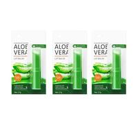 ALOE LIPS - Bálsamo labial de aloe vera, 3 unidades (juego), con 98% de gel de aloe vera puro