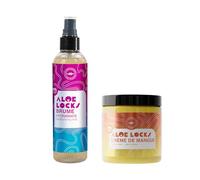 Aloé Locks | Bruma Hidratante para el Cuero Cabelludo 250 ml + Crema de Mango 250 ml | Calma el Picor y Estimula el Crecimiento | Locks, Trenzas y Peinados Protectores