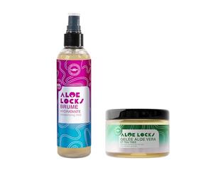 ALOÉ LOCKS | Pack de Hidratación y Peinado con Aloe Vera | Bruma Hidratante Calmante 250 ml + Gel de Peinado con Aloe Vera 300 ml | Locks, Trenzas y Peinados Protectores | Hidratación y Calma