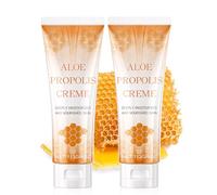 Aloe Propolis Crema, Unguento de Propoleo Soothing, 74% Cremas Aloe Vera, Crema Hidratante Corporal y Facial, Skincare Coreano para Todo Tipo de Piel (2 X 113g)