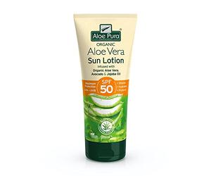 Aloe Pura Organic Aloe Vera Sun Lotion SPF50 High Protection 200ml