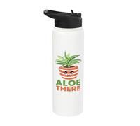 Aloe Threre I Aloe Vera Planta Jardinero Plantas Medicinales Stainless Steel Insulated Water Bottle