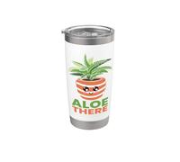 Aloe Threre I Aloe Vera Planta Jardinero Plantas Medicinales Vaso térmico de acero inoxidable de doble pared