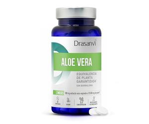 Aloe Vera 60 Comprimidos Drasanvi Nutrabasics | Extracto Natural | Apoyo Digestivo e Intestinal | 1 al Día | Suplemento Natural