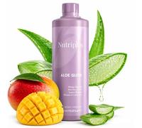 Aloe Vera Glow Bebida, Jugo, Zumo, Sin Pasteurizar, Sin Edulcorantes, en Frío, Ayuda a la Salud Gastrointestinal, el Sistema Inmunitario y ante la Fatiga, Sabor Mango - 450 ml.