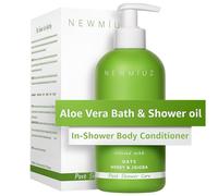 Aloe Vera Shower Oil Body Wash - Natural Post Shower Care for Dry Skin in Shower Soothing & Healing Hidratación Sun Burn - Non Greasy Oats Honey Jojoba Spa Self Care Spa Gift 10 Fl. Oz