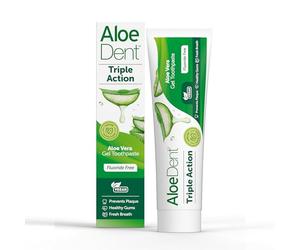 AloeDent Triple Action 100ml Aloe Vera pasta de dientes sin fluoruro