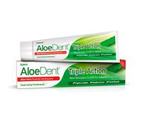 AloeDent Triple Action Aloe Vera Toothpaste with Fluoride, Natural Action, Vegetarian, Cruelty Free, SLS Free, CoQ10, Healthy Gums, 100ml