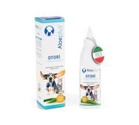 Aloeplus Otorì Limpiador de orejas para perros y gatos, 125 ml, elimina la suciedad y el exceso de cerumen de perros y gatos, ingredientes 100% naturales recomendados por veterinarios