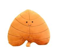 ALOEU Almohada de felpa - Muñecas Kawaii de hojas de arce y ginkgo, cojín suave de relleno para decoración del sofá del hogar (E)